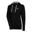 アンティグア レディース パーカー・スウェットシャツ アウター Carolina Hurricanes Antigua Women's Metallic Logo Victory FullZip Hoodie -