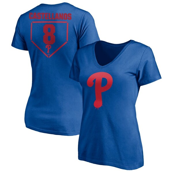 ファナティクス レディース Tシャツ トップス Philadelphia Phillies Fanatics Branded Women's Personalized RBI Logo VNeck TShirt Royal