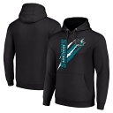 X^[^[ Y p[J[EXEFbgVc AE^[ San Jose Sharks Starter Color Scratch Fleece Pullover Hoodie Black