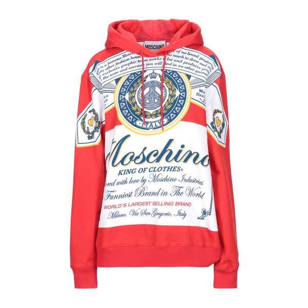 【送料無料】 モスキーノ レディース パーカー・スウェットシャツ アウター Sweatshirts Red