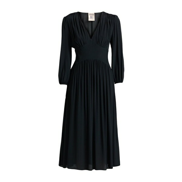 【送料無料】 セミクチュール レディース ワンピース トップス Midi dresses Black