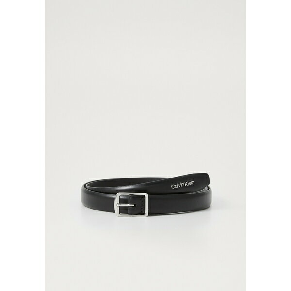 カルバンクライン レディース ベルト アクセサリー SLIM SQUARE BUCKLE BELT - Belt - black