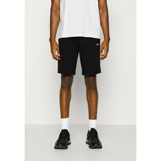 カルバンクライン メンズ カジュアルパンツ ボトムス MICRO LOGO REPREVE - Tracksuit bottoms - black カルバンクライン メンズ カジュアルパンツ ボトムス MICRO LOGO REPREVE - Tracksuit bottoms - black