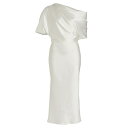 アムサール レディース ワンピース トップス Draped Off-The-Shoulder Midi-Dress ivory