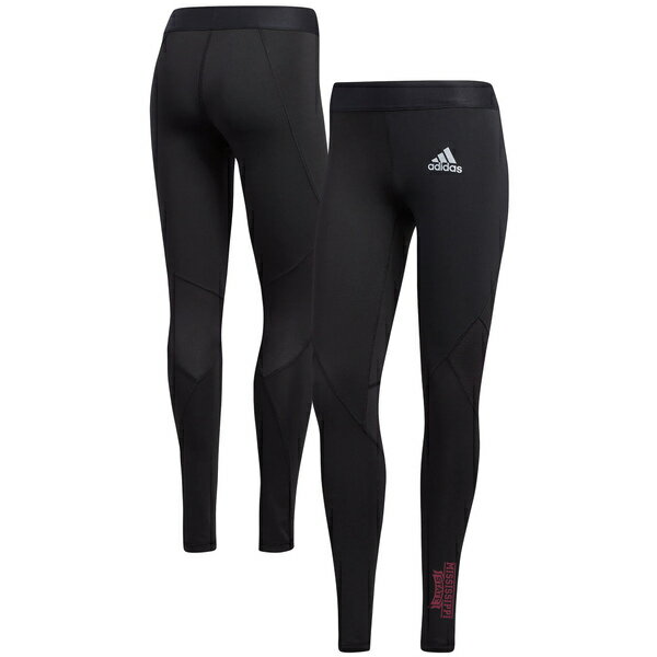 アディダス レディース カジュアルパンツ ボトムス Mississippi State Bulldogs adidas Women's Alphaskin Leggings Black