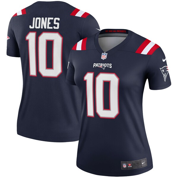 ナイキ レディース ユニフォーム トップス Mac Jones New England Patriots Nike Women's Legend Jersey Navy