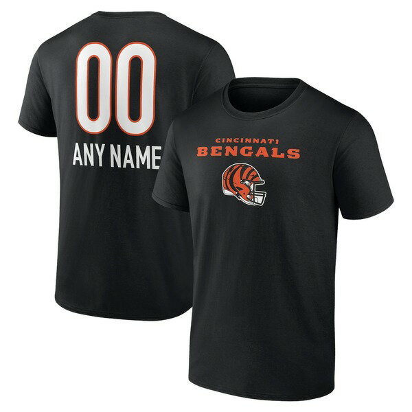ファナティクス メンズ Tシャツ トップス Cincinnati Bengals Fanatics Branded Personalized Name & Number Team Wordmark TShirt Black