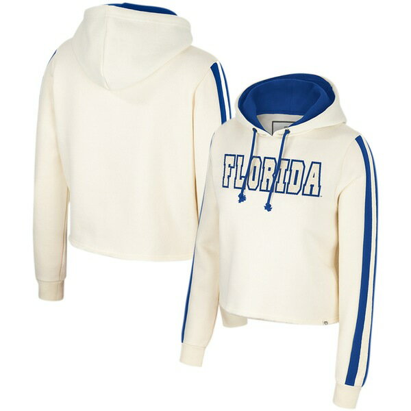 コロシアム レディース パーカー・スウェットシャツ アウター Florida Gators Colosseum Women's Perfect Date Cropped Pullover Hoodie Cream