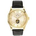 uo Y rv ANZT[ Colorado College Tigers Bulova Stainless Steel Watch with Leather Band Gold/Black