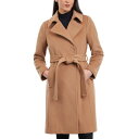 マイケルコース レディース ジャケット＆ブルゾン アウター Women's Petite Belted Notched-Collar Wrap Coat Dark Camel