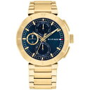 g~[ qtBK[ Y rv ANZT[ Men's Multifunction Gold-Tone Stainless Steel Watch 44mm Gold