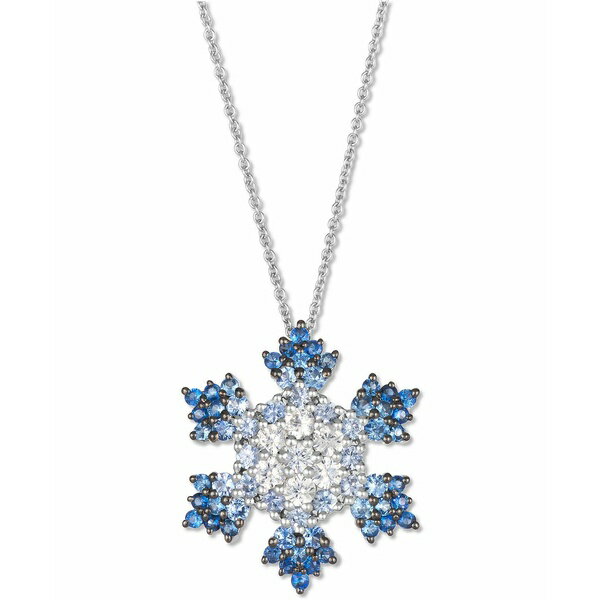 @ fB[X lbNXE`[J[Ey_ggbv ANZT[ Ombr&eacute;&reg; Denim Ombr&eacute; (1-3/8 ct. t.w.) & White Sapphire (5/8 ct. t.w.) Snowflake Adjustable 20