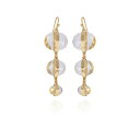 BXJ[g fB[X sAXCO ANZT[ Gold-Tone Clear Glass Stone Linear Drop Earrings Gold