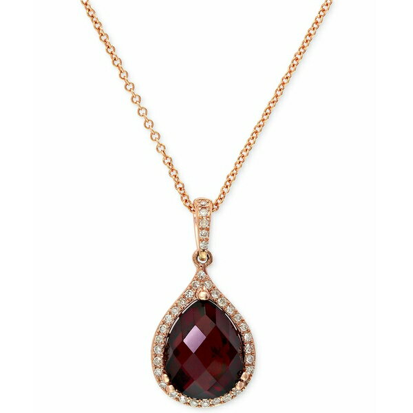 GtB[ RNV fB[X lbNXE`[J[Ey_ggbv ANZT[ Merlot by EFFY&reg; Garnet (4-1/5 ct. t.w.) and Diamond (1/8 ct. t.w.) Pear Pendant in 14k Rose Gold Garnet