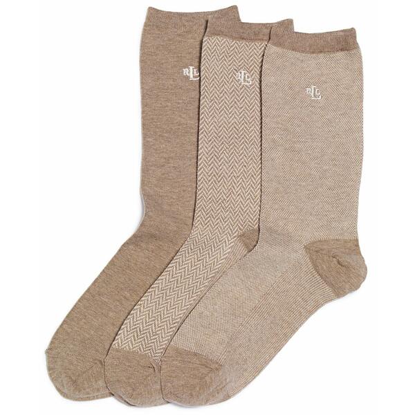 ラルフローレン レディース 靴下 アンダーウェア Women s Tweed Cotton Trouser 3 Pack Socks Tobacco Heather