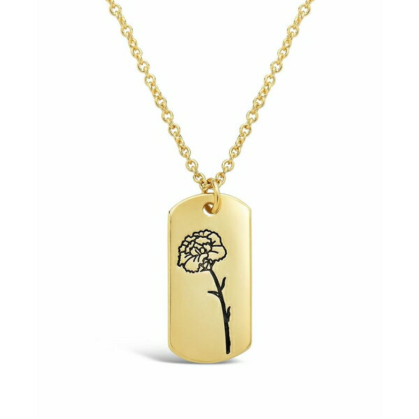 X^[OtH[Go[ fB[X lbNXE`[J[Ey_ggbv ANZT[ Women's Birth Flower Necklace January/Carnation/Gold