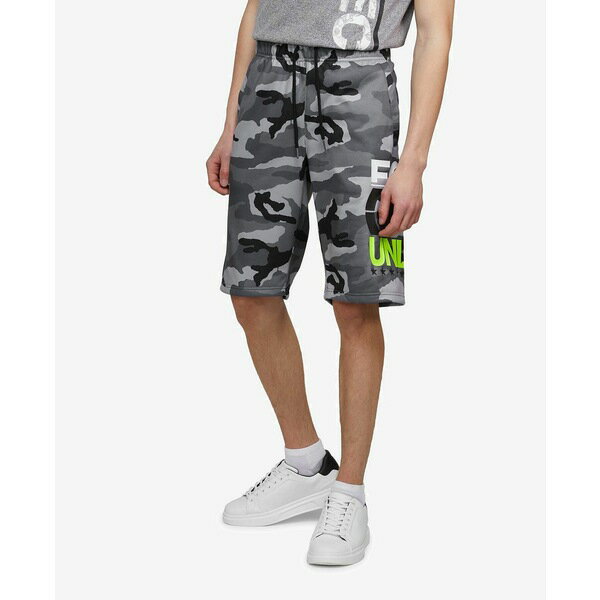 エコー メンズ カジュアルパンツ ボトムス Men 039 s Big and Tall In The Middle Fleece Shorts Camo Gray