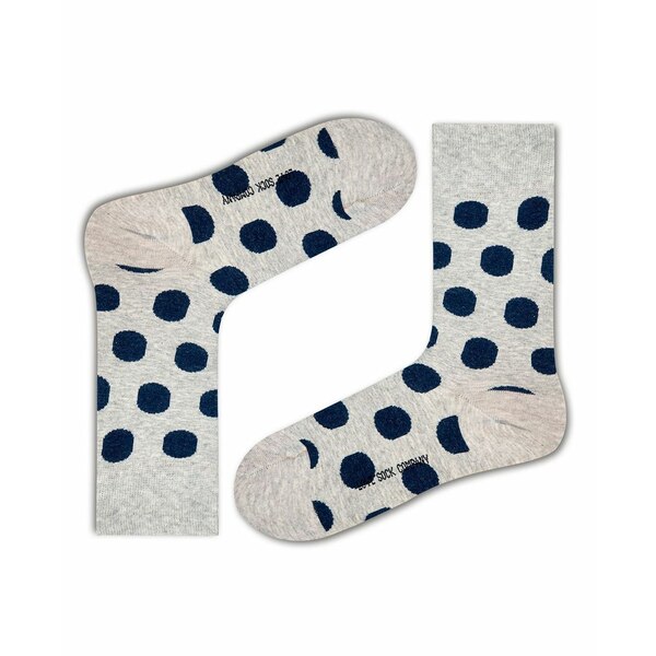 u \bN Jpj[ fB[X C A_[EFA Big Polka Cotton Polka Dots Crew Socks Gray