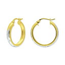 Wj xj[j fB[X sAXCO ANZT[ Two-Tone Textured Small Hoop Earrings in Sterling Silver & 18k Gold-Plate, 20mm, Created for Macy's Two-Tone