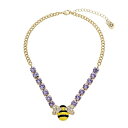 ベッツィジョンソン レディース ネックレス・チョーカー・ペンダントトップ アクセサリー Faux Stone Bee Pendant Necklace Yellow, Gold