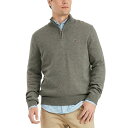 トミー・ヒルフィガー トミー ヒルフィガー メンズ ニット&セーター アウター Men's Big & Tall Quarter-Zip Sweater Grey Heather