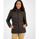 チャータークラブ レディース ジャケット＆ブルゾン アウター Women 039 s Packable Hooded Puffer Coat, Created for Macy 039 s Chocolate