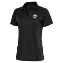 アンティグア レディース ポロシャツ トップス Philadelphia 76ers Antigua Women's Metallic Logo Tribute Polo Charcoal