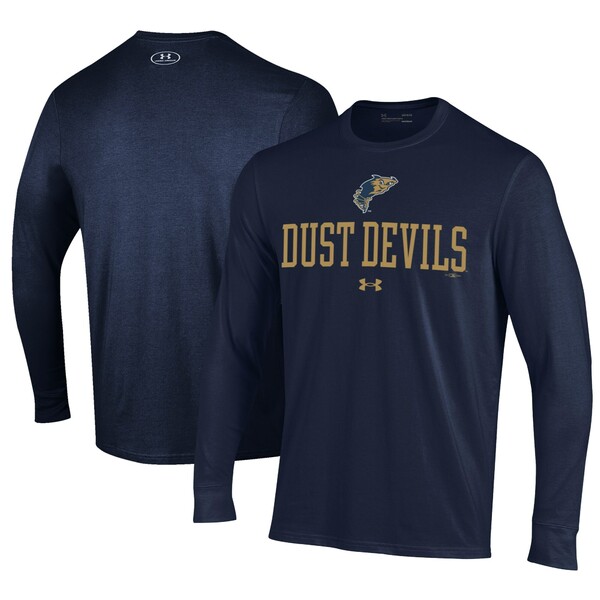 アンダーアーマー メンズ Tシャツ トップス TriCity Dust Devils Under Armour Performance Long Sleeve TShirt Navy