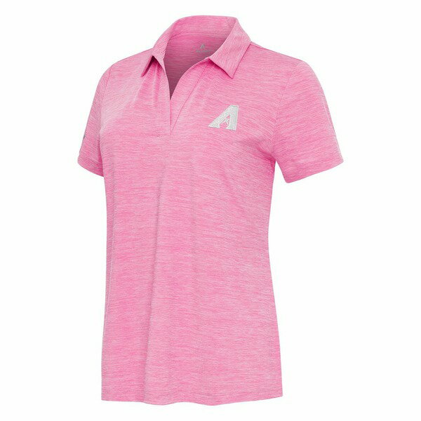 アンティグア レディース ポロシャツ トップス Arizona Diamondbacks Antigua Women's Layout VNeck Polo Heather Pink