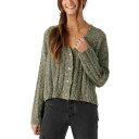 オニール レディース ニット&セーター アウター Juniors' Ferris V-Neck Ribbed Cardigan Sweater Military...