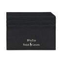 ラルフローレン メンズ 財布 アクセサリー Men's Smooth Leather Card Case Black