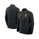 ナイキ メンズ パーカー・スウェットシャツ アウター Men's Black Iowa Hawkeyes Baseball Logo Victory Performance Half-Zip Pullover Hoodie Black(4)