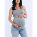 マザーフッドマタニティ レディース カットソー トップス Plus Size Clip Down Nursing Tank Top Cami - 2 Pack - Motherhood Heather grey(4)