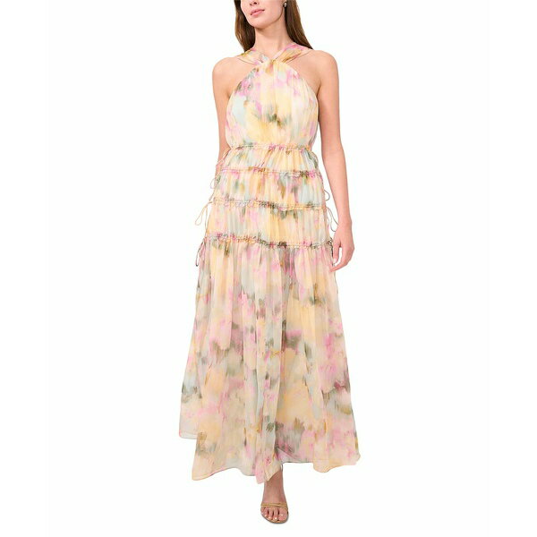 パーカー レディース ワンピース トップス Women's The Camille Watercolor-Print Tiered Dress Seafoam