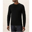 パクト メンズ シャツ トップス Men's Organic Cotton Luxe Stretch Jersey Slim Long Sleeve Tee Black(4)