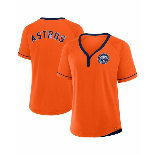 ファナティクス レディース カットソー トップス Women's Orange Houston Astros Cooperstown Collecti..