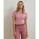 ラルフローレン レディース カットソー トップス Stretch Knit T-Shirt, Regular & Petite Rose Mauve(4)