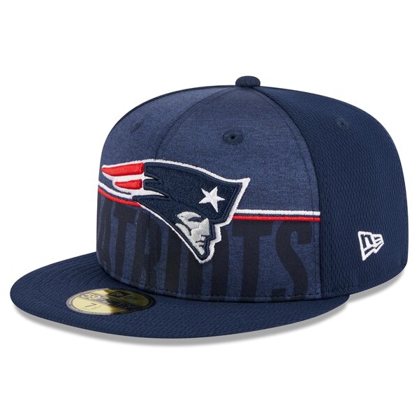 ニューエラ メンズ 帽子 アクセサリー New England Patriots New Era 2023 NFL Training Camp 59FIFTY Fitted Hat Navy