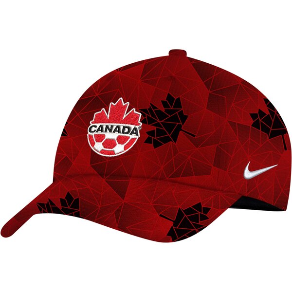 iCL Y Xq ANZT[ Canada Soccer Nike Campus Performance Adjustable Hat Red