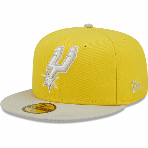 ニューエラ メンズ 帽子 アクセサリー San Antonio Spurs New Era Color Pack 59FIFTY Fitted Hat Yellow/Gray