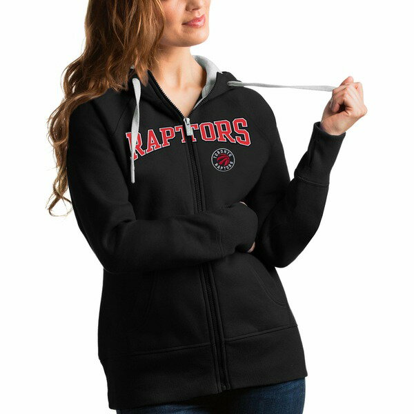 ƥ ǥ ѡåȥ  Toronto Raptors Antigua Women's Team Victory FullZip Hoodie Black