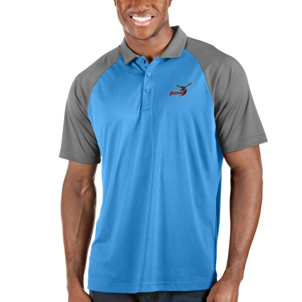 アンティグア メンズ ポロシャツ トップス Delaware State Hornets Antigua Nova Polo Light Blue/Gray