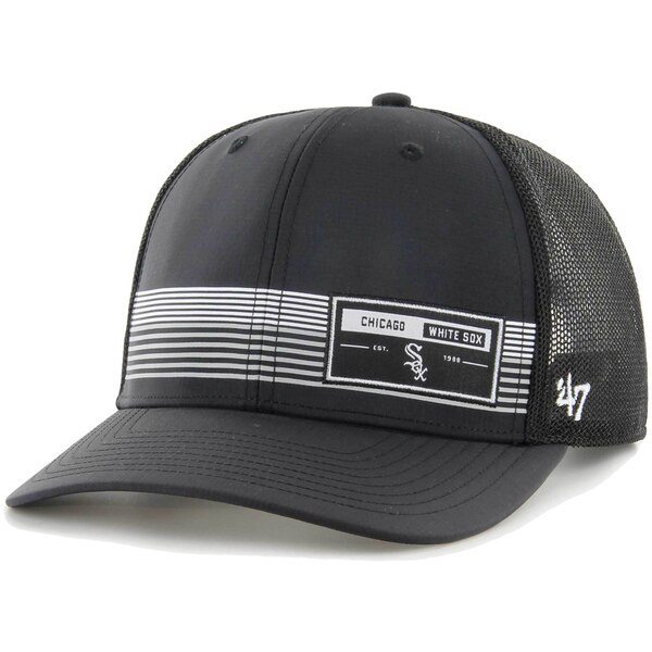フォーティーセブン メンズ 帽子 アクセサリー Chicago White Sox '47 Rangefinder brrr Trucker Adjustable Hat Black