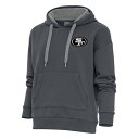 アンティグア レディース パーカー・スウェットシャツ アウター San Francisco 49ers Antigua Women's Metallic Logo Victory Pullover Hoodie -