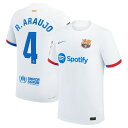 ナイキ メンズ ユニフォーム トップス Ronald Araujo Barcelona Nike 2023/24 Away Authentic Jersey White