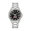 uo Y rv ANZT[ Mississippi State Bulldogs Bulova Stainless Steel Classic Sport Watch -