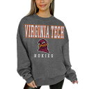 ゲームデイ レディース パーカー・スウェットシャツ アウター Virginia Tech Hokies Gameday Couture Women's Distressed Fleece Pullover Sweatshirt -