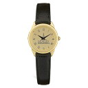 W[fB fB[X rv ANZT[ Morgan State Bears Women's Medallion Black Leather Wristwatch -