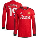 アディダス メンズ ユニフォーム トップス Raphael Varane Manchester United adidas 2023/24 Home Authentic Long Sleeve Player Jersey -