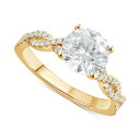 バッジェリーミシュカ メンズ リング アクセサリー Certified Lab Grown Diamond Twist Engagement Ring (2 ct. t.w.) in 14k Gold Yellow Gold